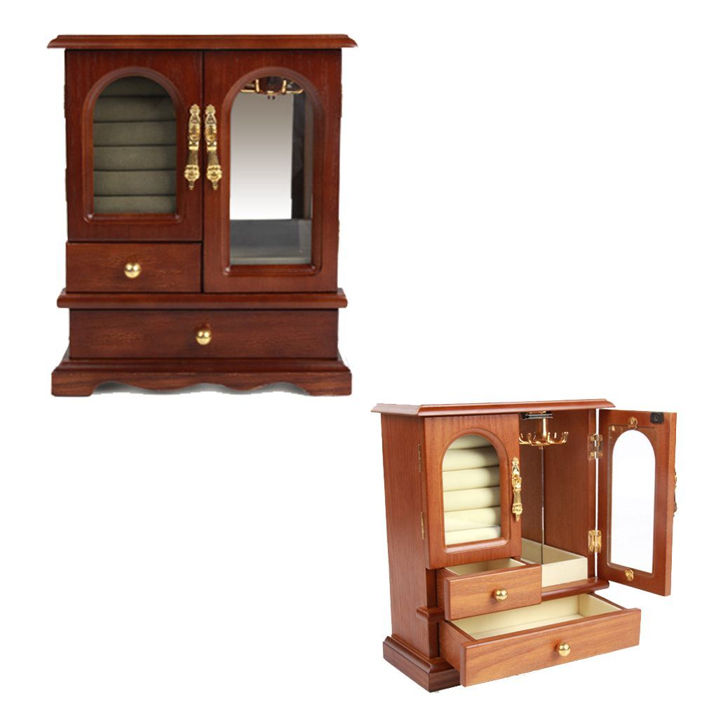 ハート型引き出しの木製小物入れ　ジュエリーボックス ハート型引き出しの木製小物入れ ジュエリーボックス