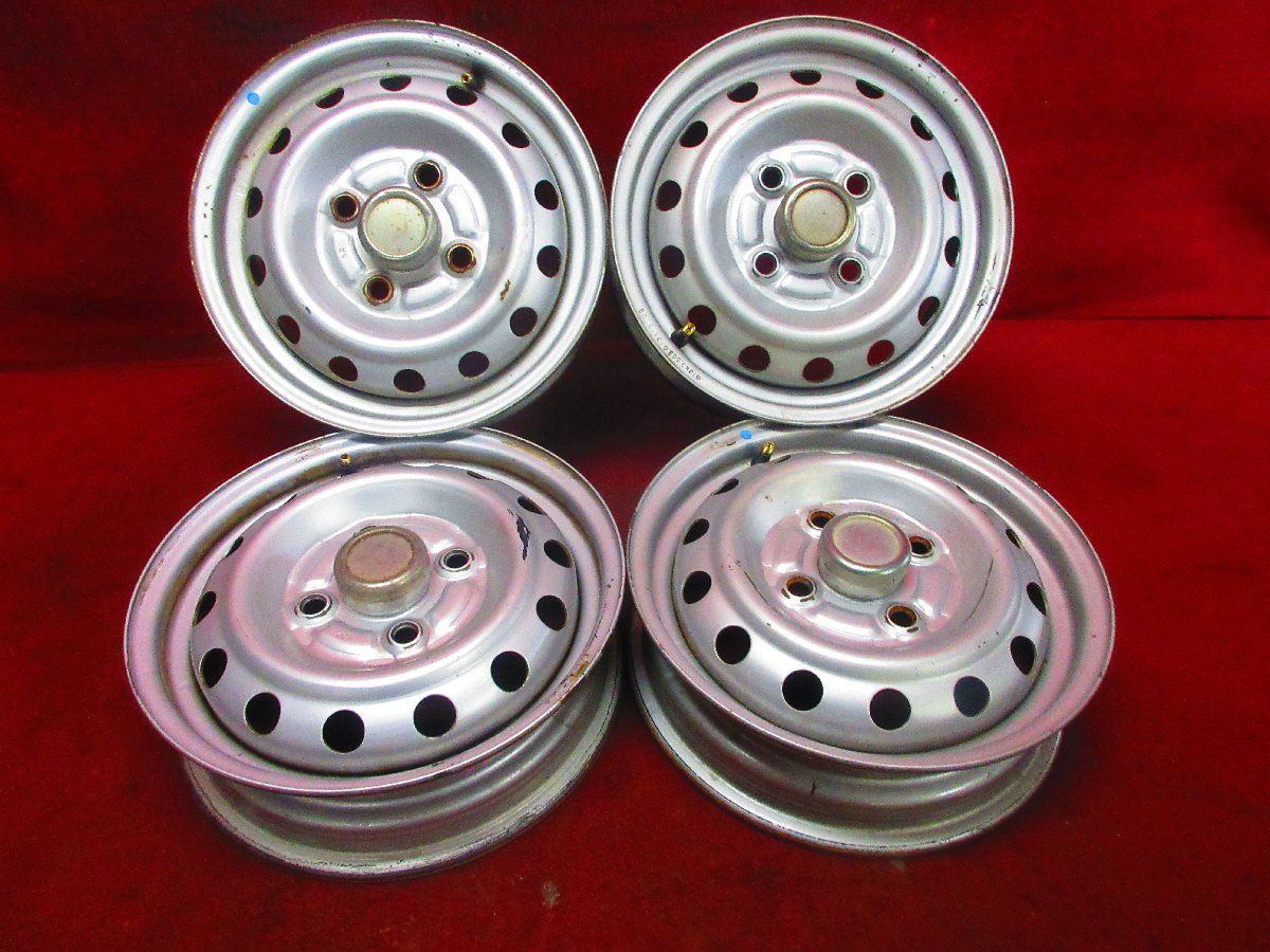 スチール ホイール 4本 12×3.50B 4穴 PCD 100 35 ハブ径 56 ホンダ バモス ホビオ アクティ等 三菱 ミニキャブ◆51986H