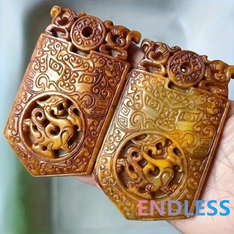 ⭐️天然石 ハンドメイド⭐️JJJドラゴン⭐️ 天然石 ペンダント 翡翠 ジェイド ドラゴン 龍 アンティーク