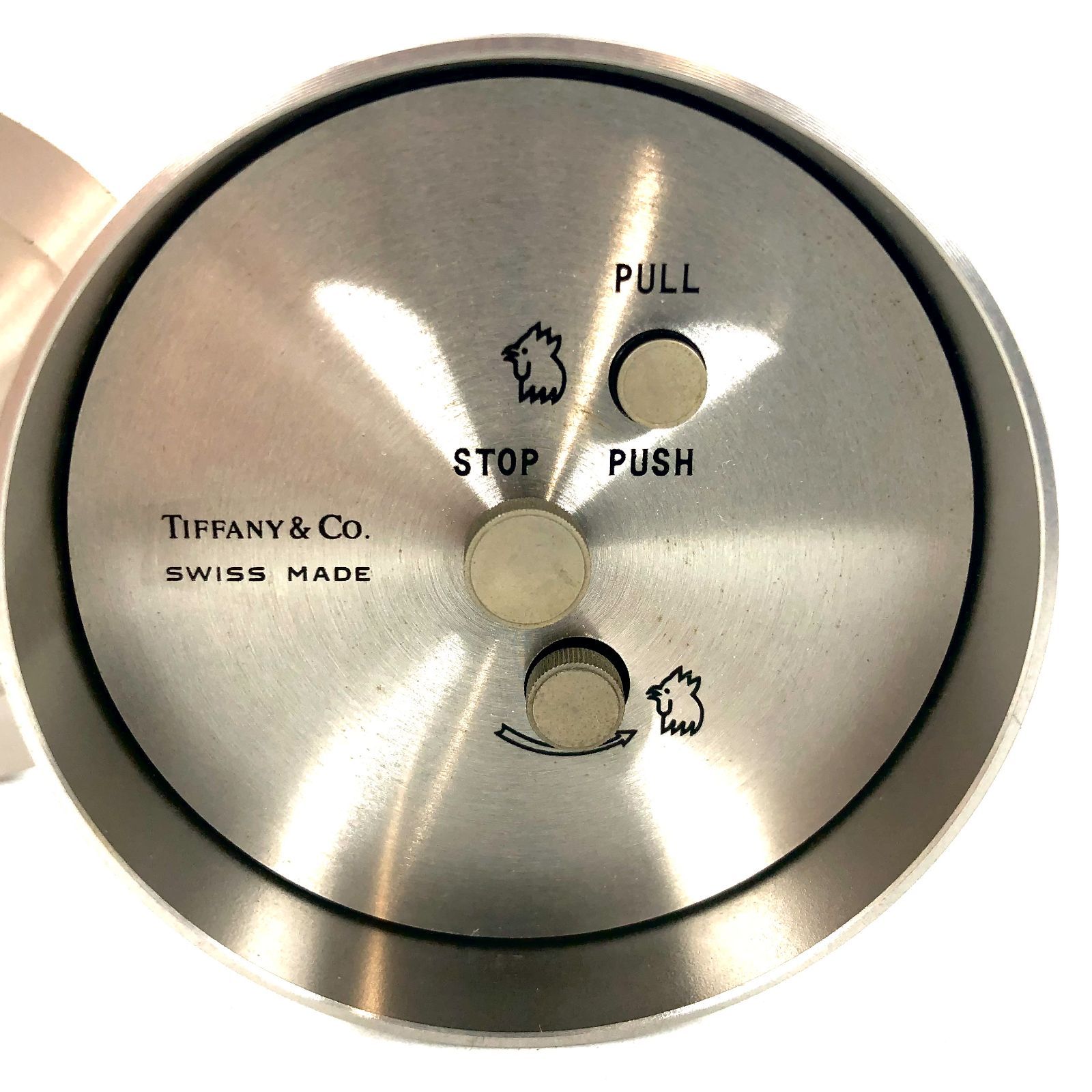 Tiffany&Co. ティファニー トラベルアラームクロック QZ ブラック文字