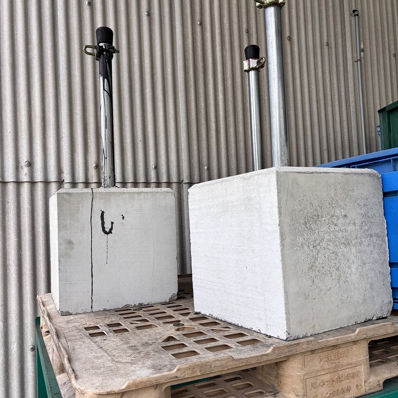 コンクリブロック 3個 基礎ブロック 400角×高さ400mm 重さ107kg