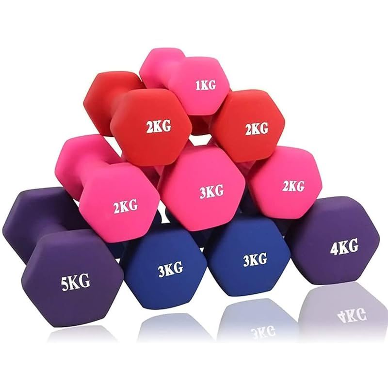 MOJEER ダンベル 2個セット1kg 2kg 3kg 4kg 5kg 6kg 8kg10kg 選べる4色 筋トレ ダイエット 鉄アレイ ソフトコーティング 10kg×2|black 1