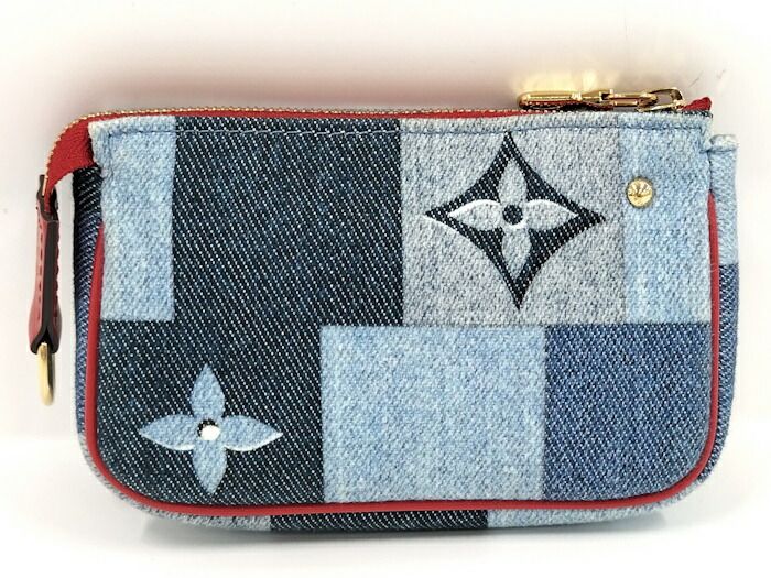 LOUIS VUITTON マイクロポシェット アクセソワール ポーチ モノグラム デニム マルチ M68760