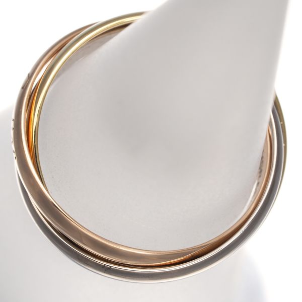 カルティエ トリニティリング スリーカラー SM 53号 K18YG/WG/PG  