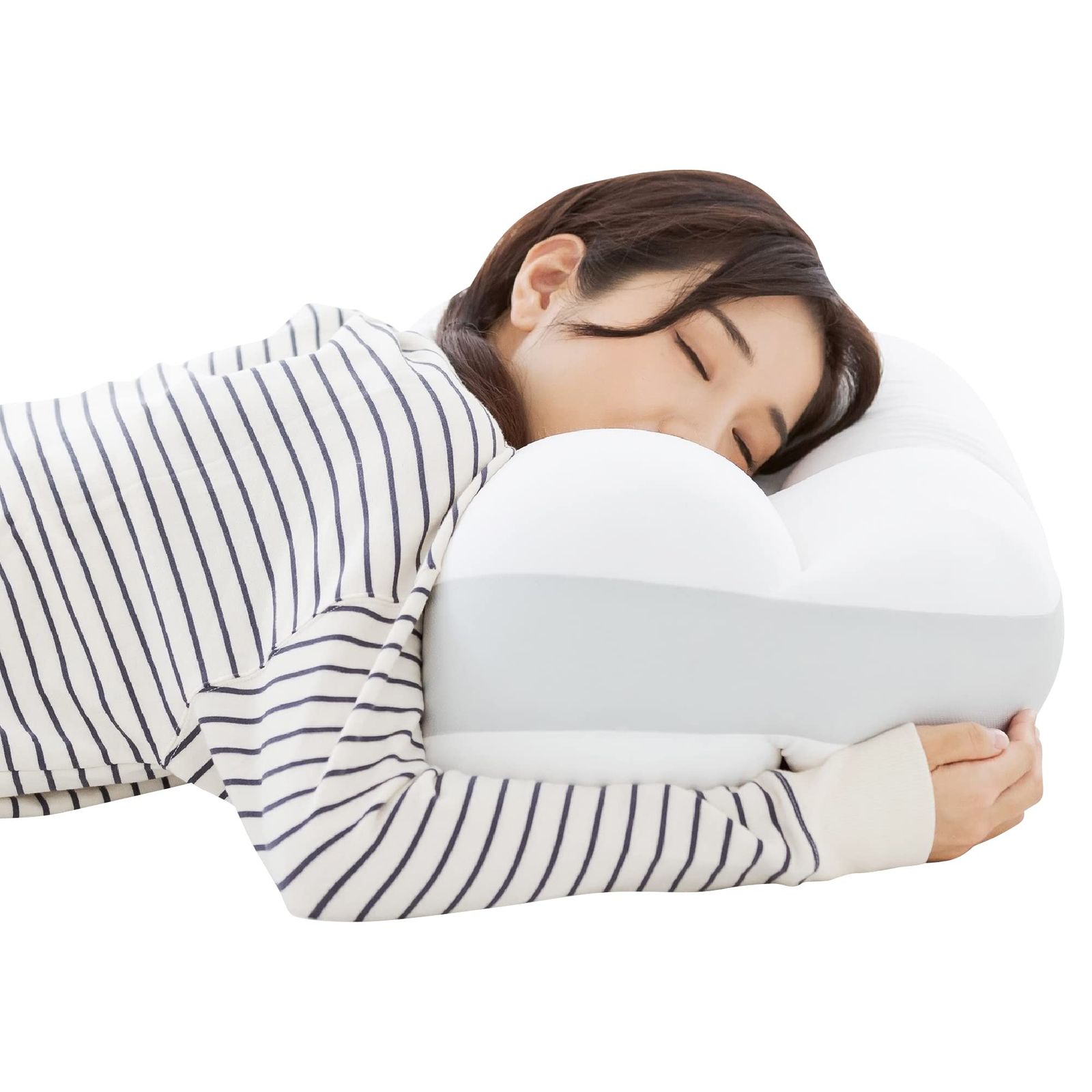 MORIPiLO モリシタ もっとうもれる贅沢枕 包まれっぱなし (ワイド) ホワイト 62x40x18.5cm プレミアムなもっちり感 横向き対応 4620855 [うもれる贅沢 (枕本体)ロング]