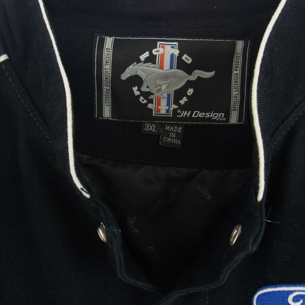 ford mustang レーシング ジャケット jh design マスタング Mustang Racing Embroidered Cotton Jacket JH Design Black | eBay