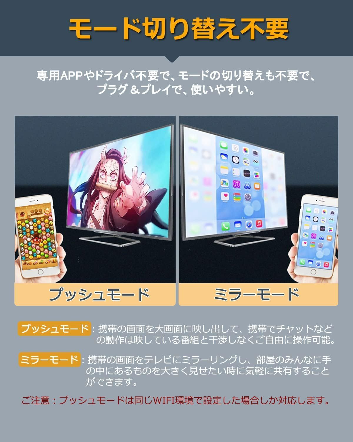 hdmiミラーキャスト ミラーリング ミラーキャスト phoneテレビ接続 ワイヤレス