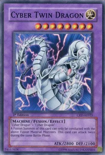 中古】遊戯王 CRV-AE035[SR]：Cyber Twin Dragon/サイバー