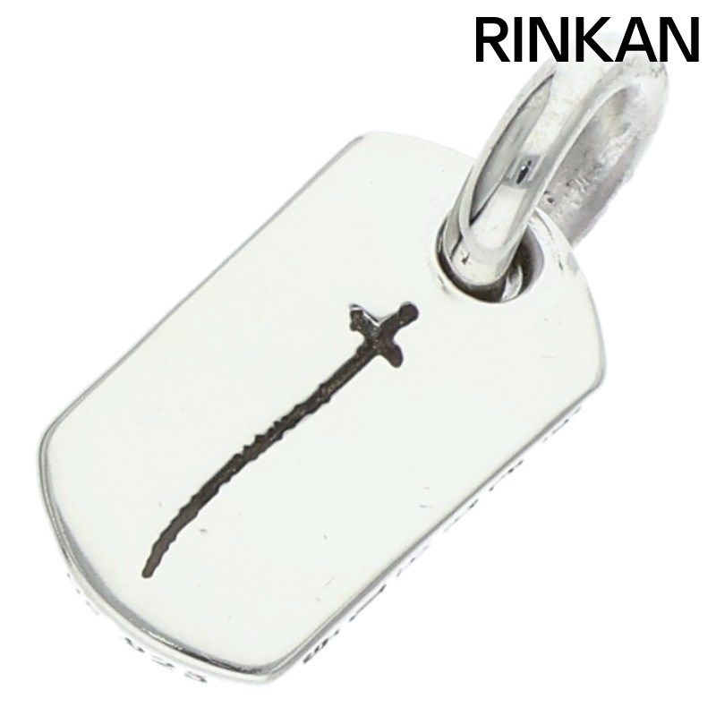 クロムハーツ D|T TNY RS CRS|タイニードッグタグRSクロス シルバーネックレストップ メンズ