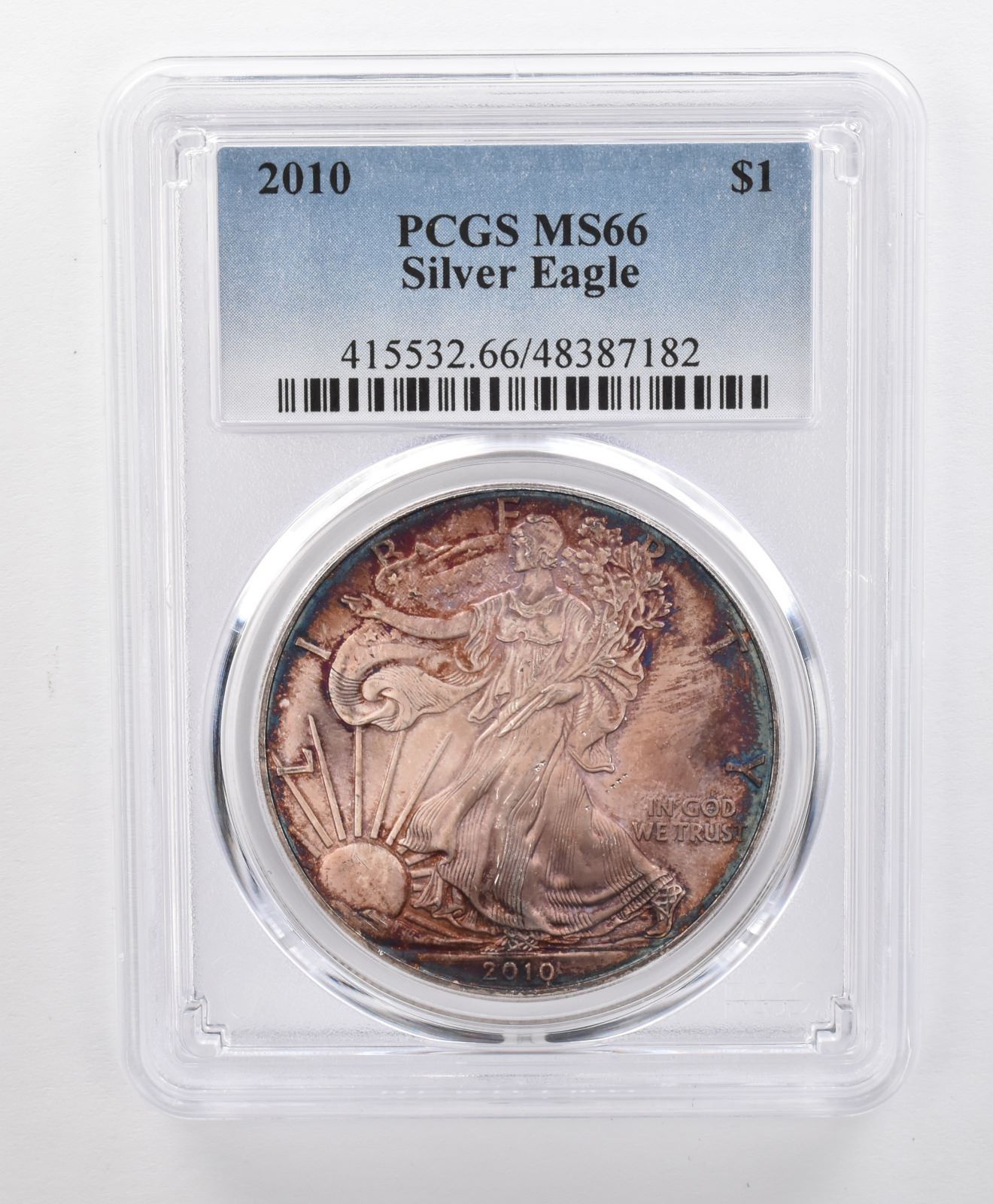 MS66 2010 アメリカン シルバー イーグル PCGS Beautifully Td