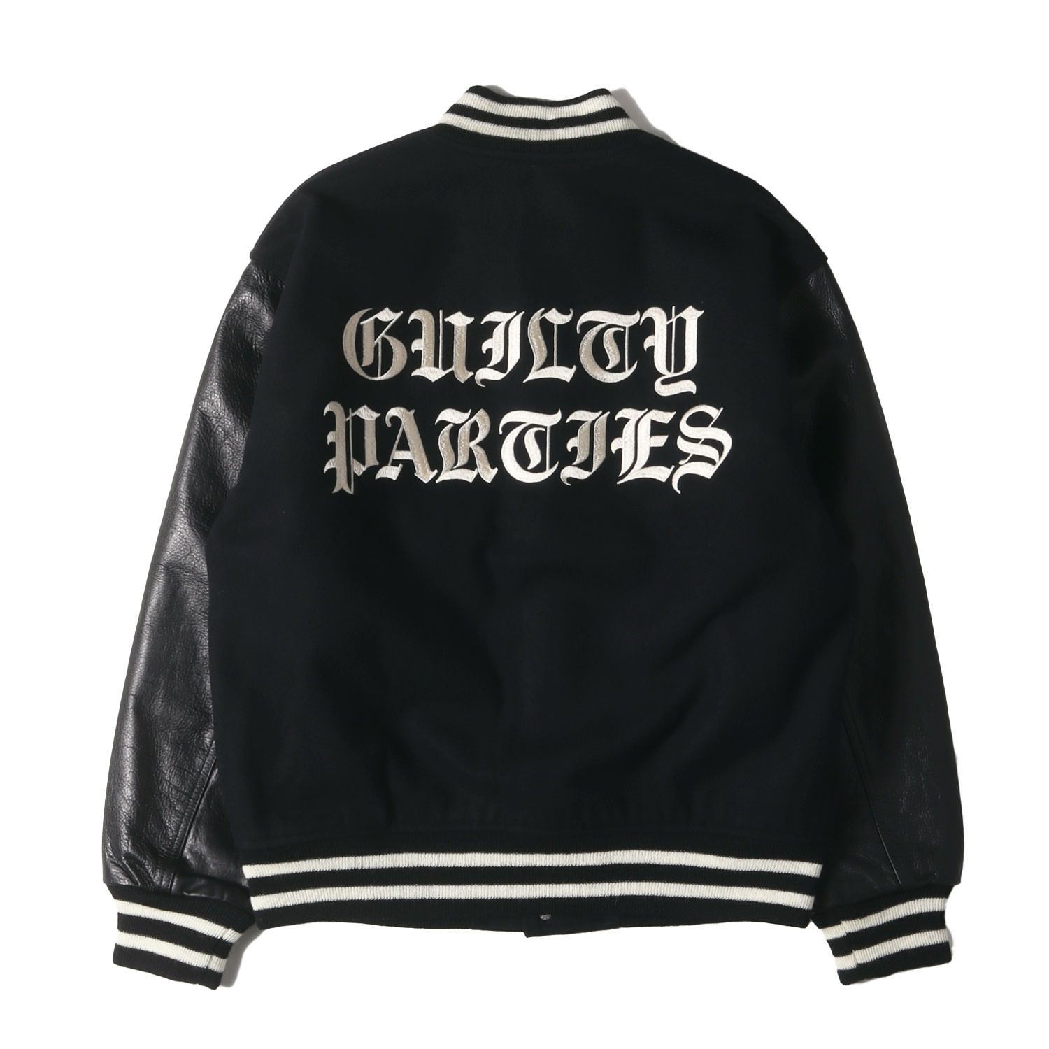 新品 WACKO MARIA VARSITY JACKET ブラック 刺繍 黒