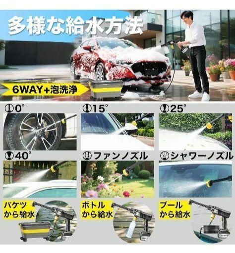 ✨️新品✨️Omegatech♡コードレス高圧洗浄機♡噴射モード6種♡強力水圧♡ ✨️新品✨️Omegatech♡コードレス高圧洗浄機♡噴射モード6種♡強力