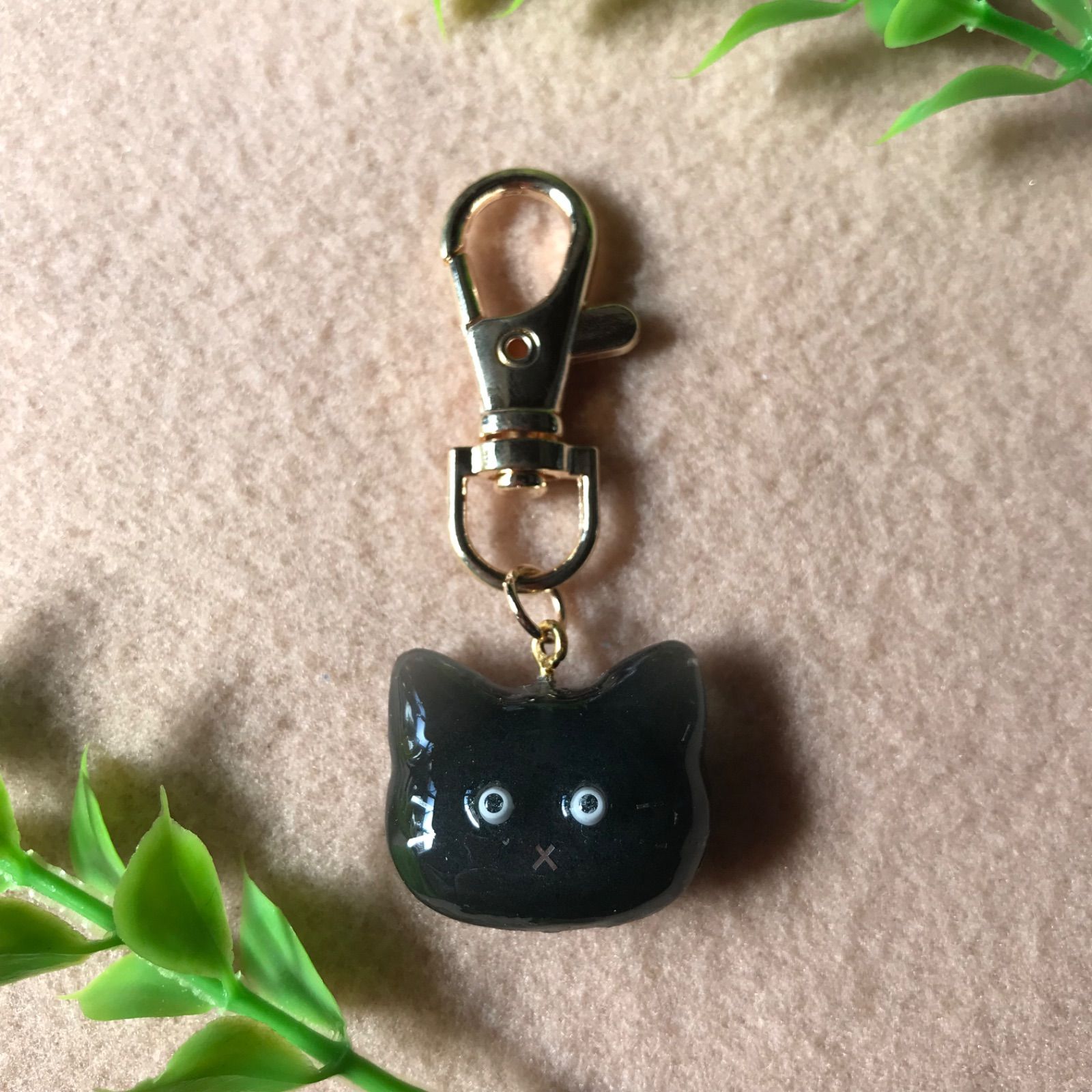 大和撫子様確認用☆光る黒猫と蝶の土星キーホルダー 掛け合い