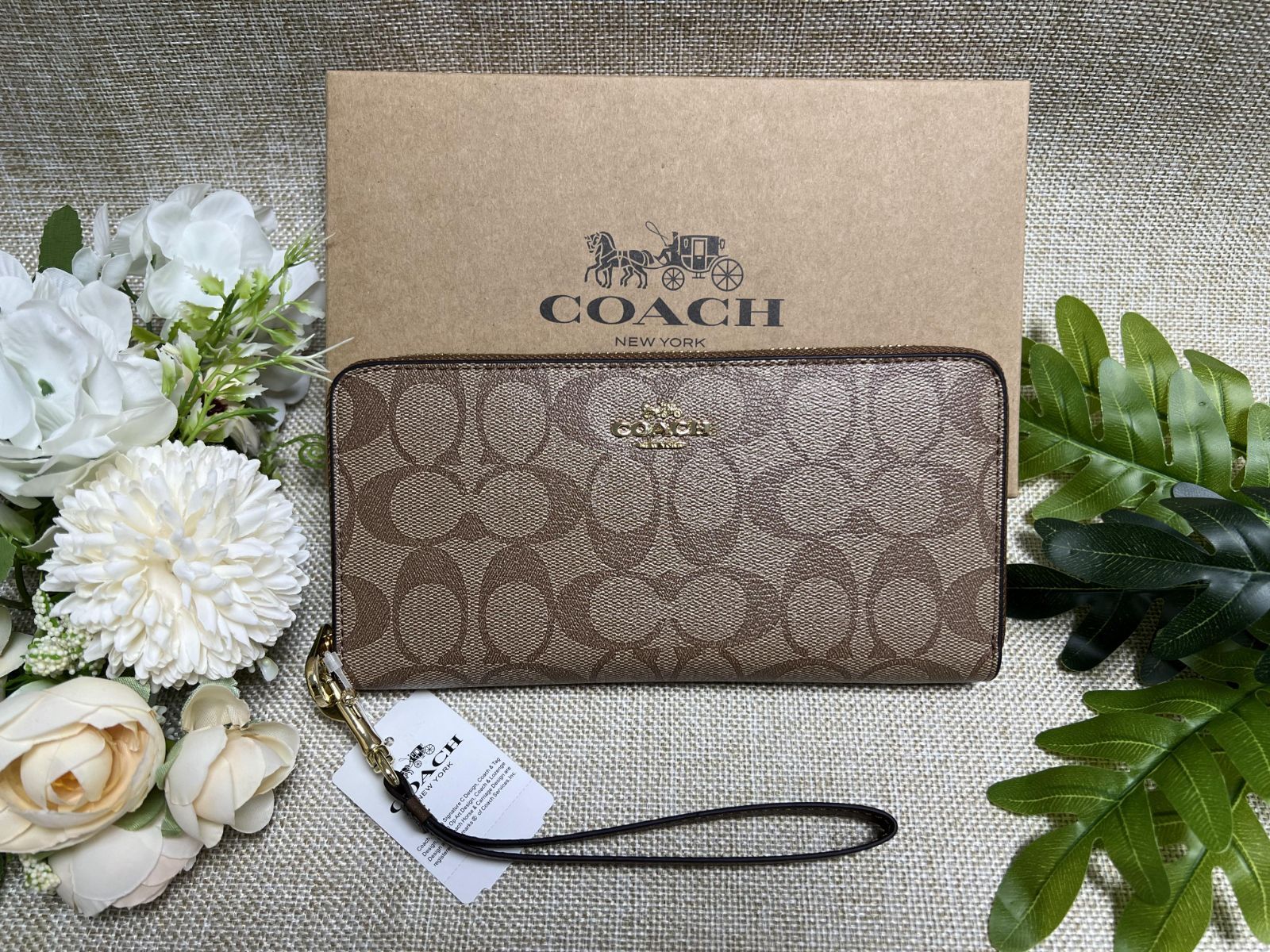 コーチ COACH 財布 長財布 シグネチャー ロング ジップ アラウンド