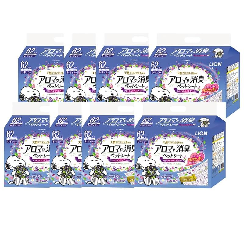 ライオン アロマで消臭ペットシート 0 62個 x 8 ケース販売
