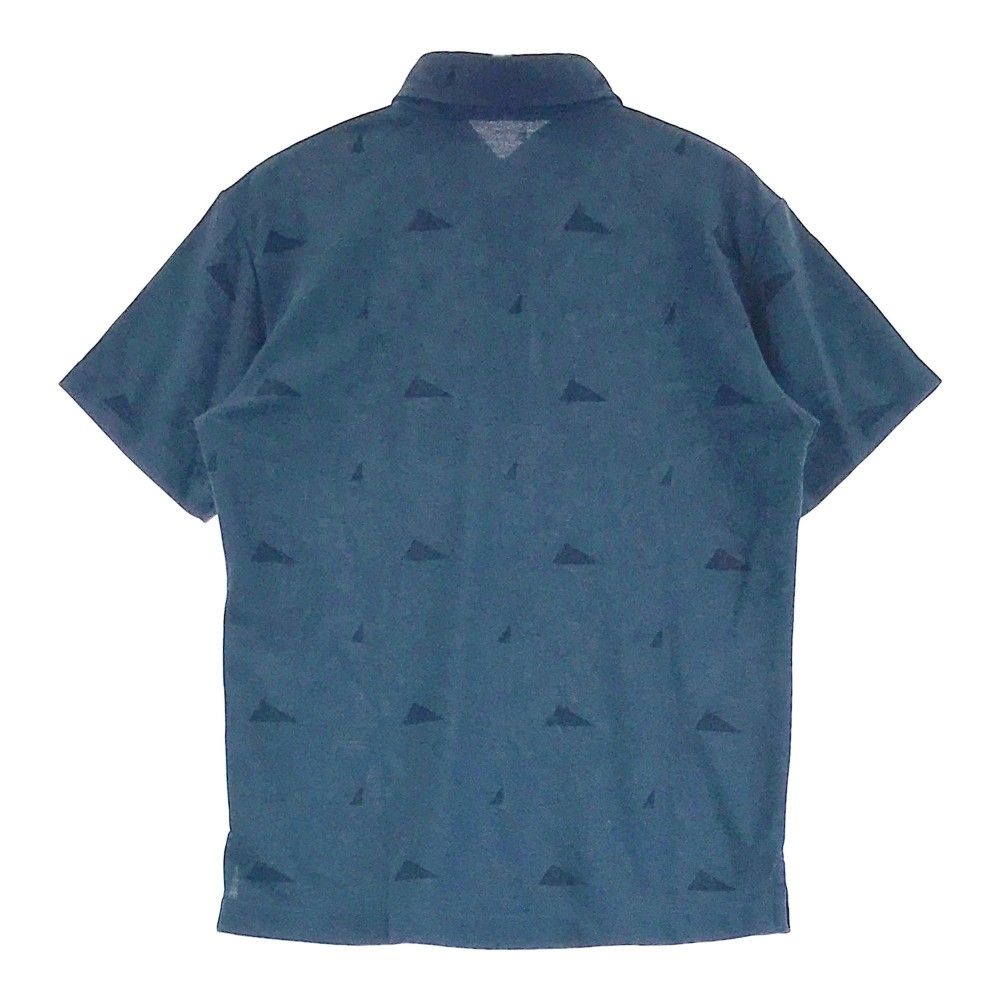 サイズ：M TITLEIST タイトリスト 半袖ポロシャツ 総柄 ネイビー系