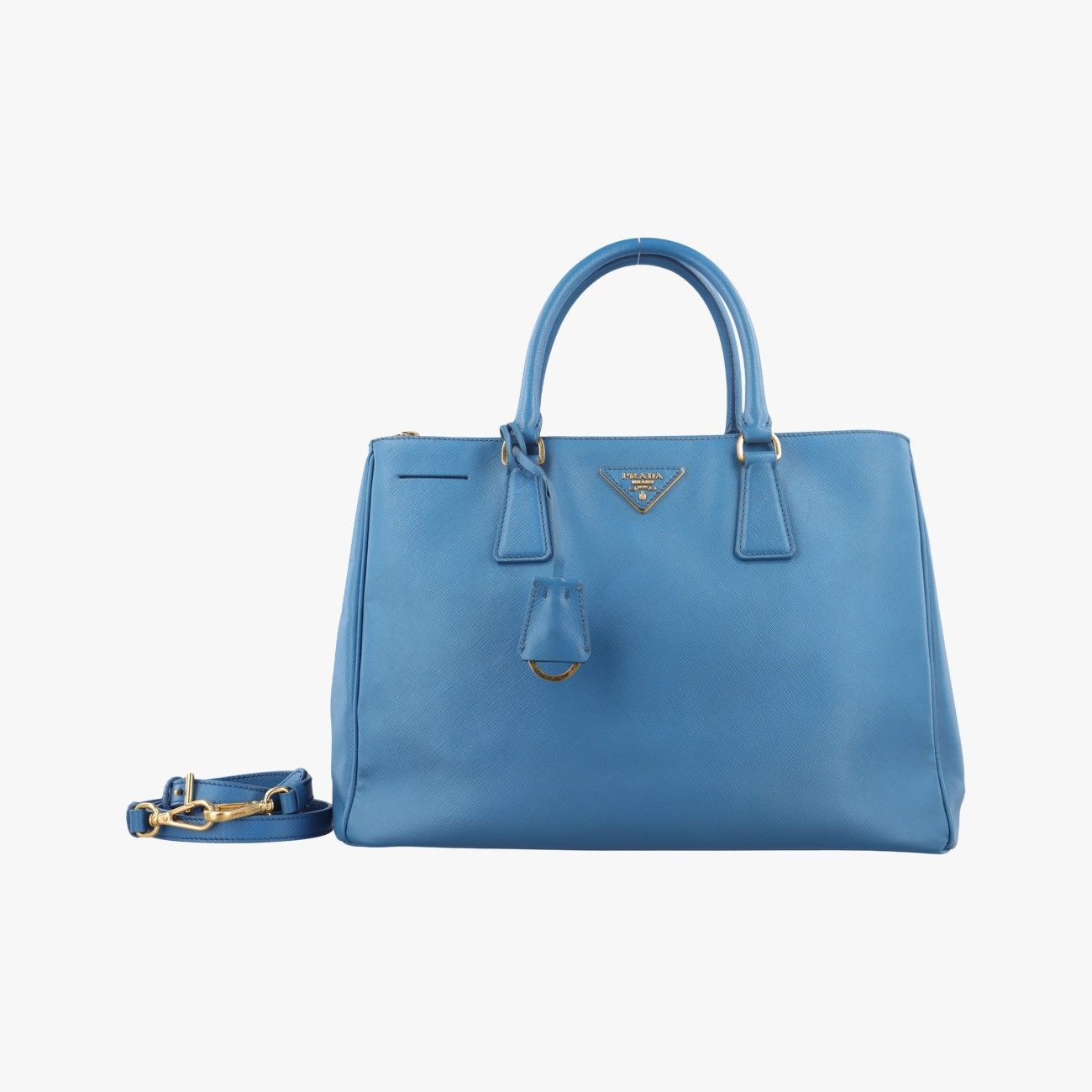 新品未使用⭐︎ PRADA サフィアーノ トート　ラージ　レザー　ブルー プラダPradaガレリアブルーサフィアーノレザーBN2274103 - メルカリ