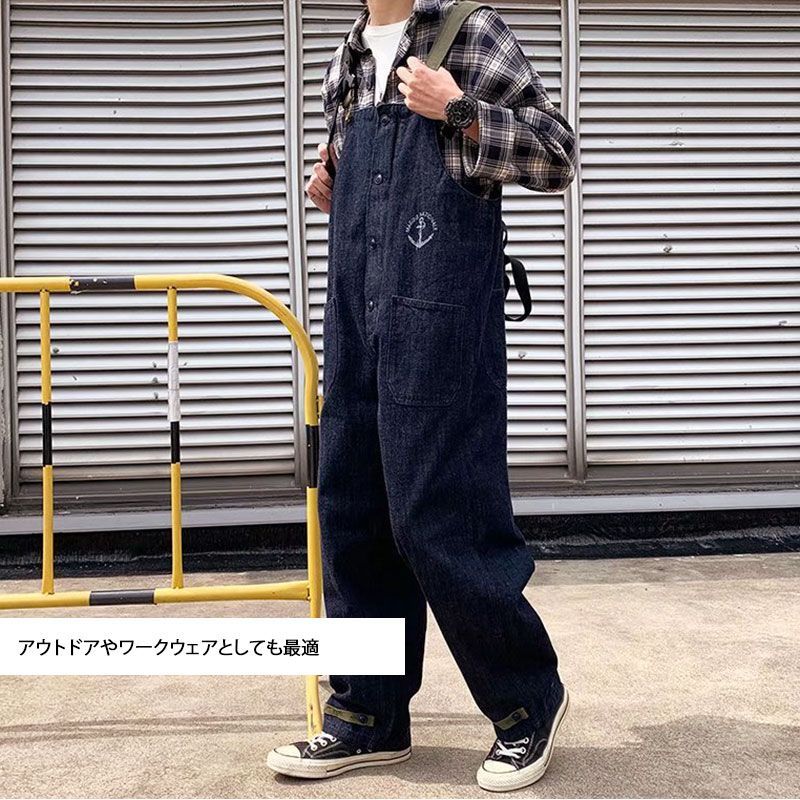 MADEN WORKWEAR海軍ミリタリーオーバーオールサロペットデニムパンツ オーバーオールデニムパンツ メンズ デニム アメカジ 海軍