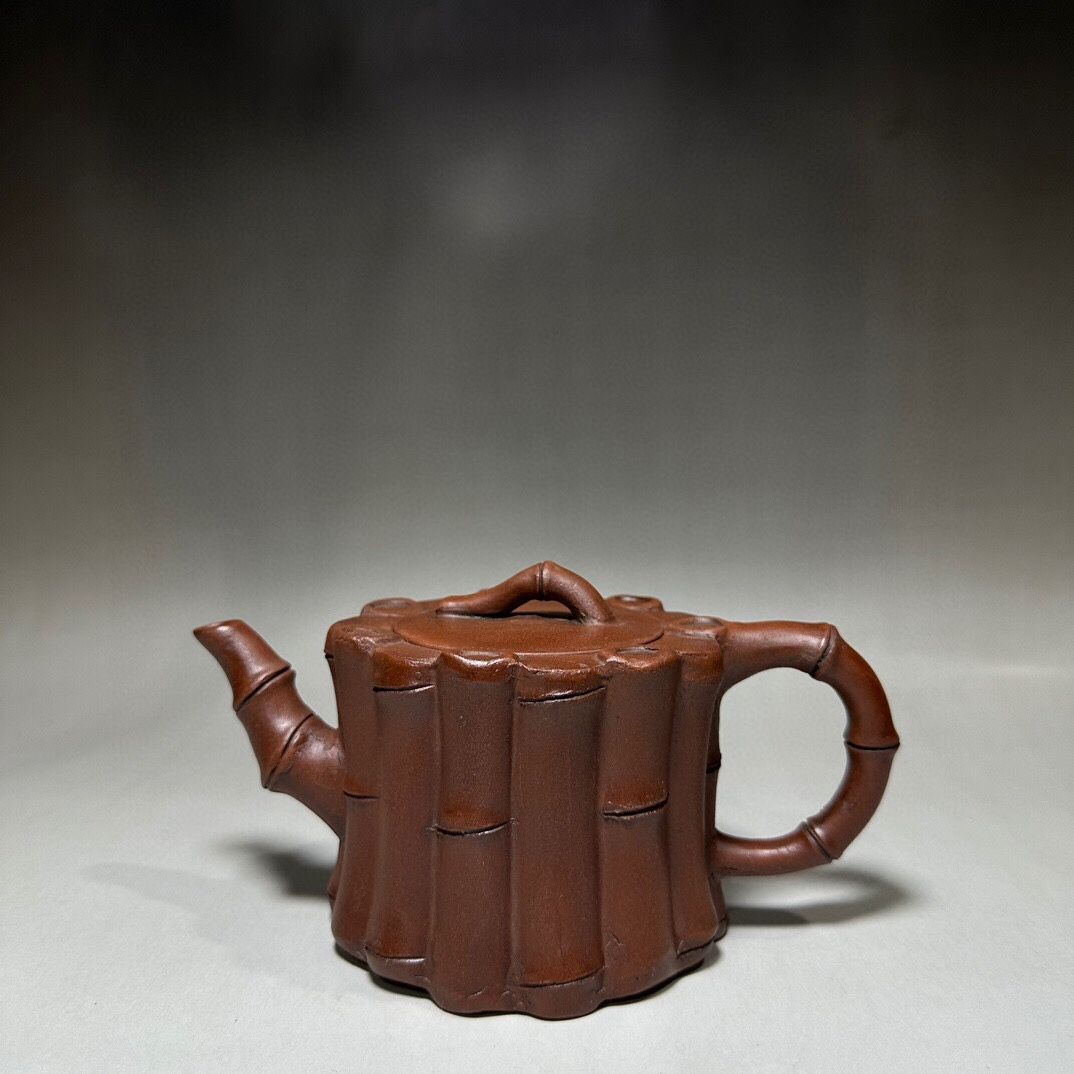 旧家蔵出し 宜興紫砂壷 時大彬 竹段壷 紫砂壷 茶道具 酒道具 供養品 古美術品 収集家