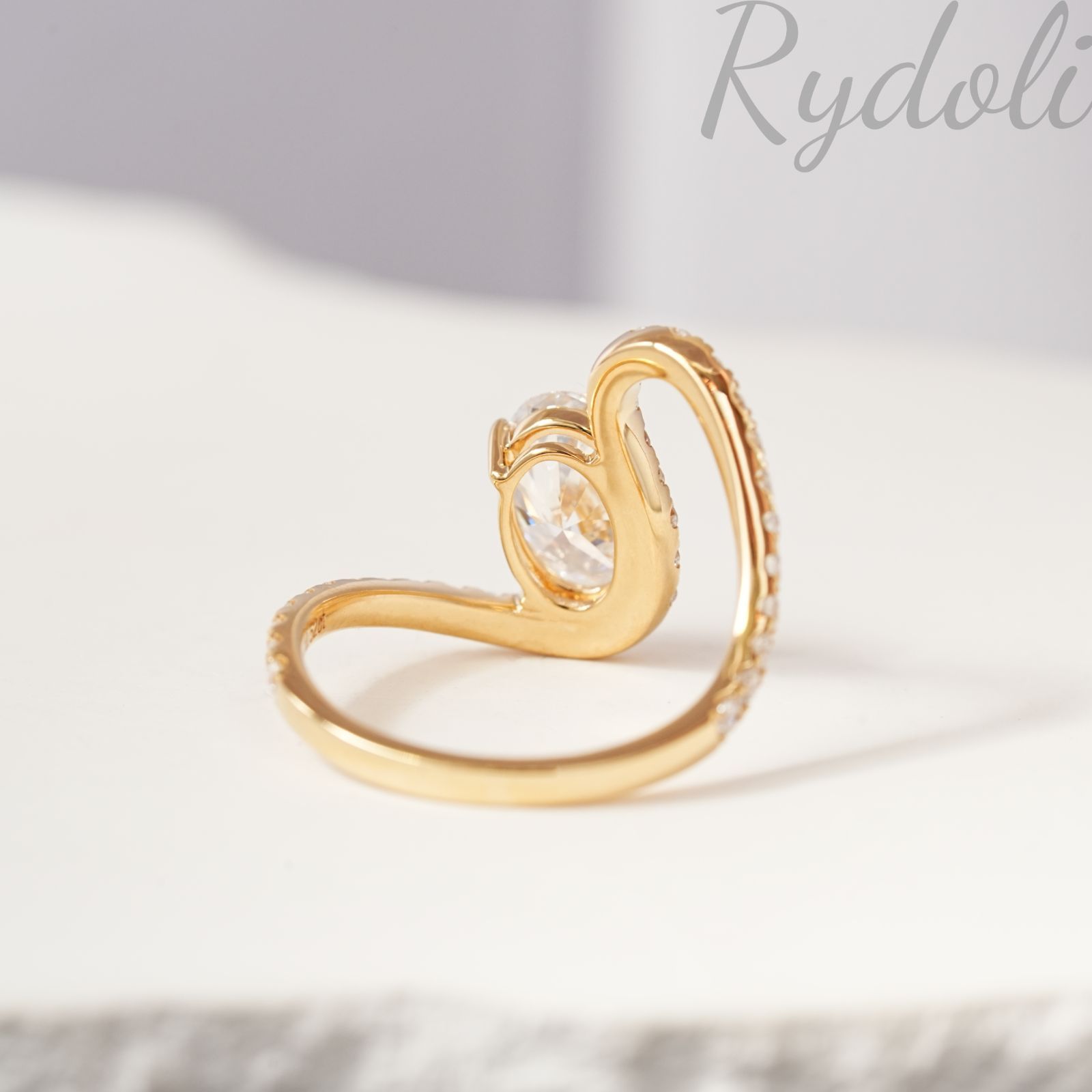 K18 1.22ct オーダーメイドダイヤリング ラボグロウンダイヤモンド IGI 