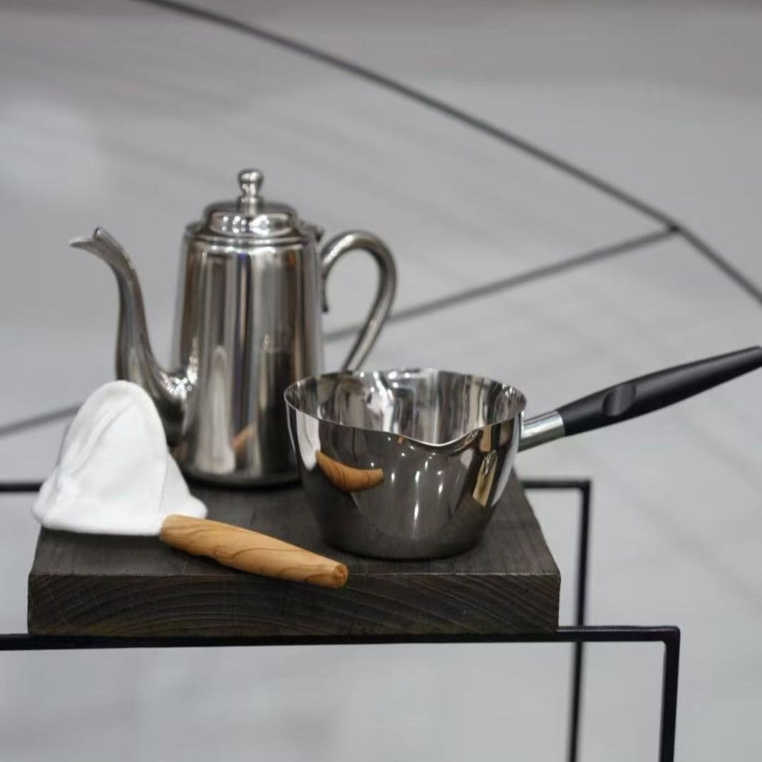 雪平鍋12.5cmIH対応 ガスコンロ対応 ステンレス 底面平ら イタリア産木材