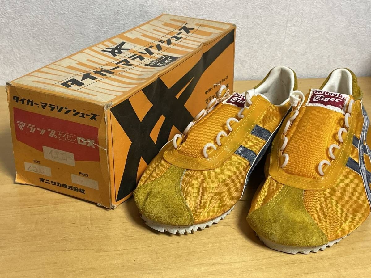 40 未使用品 60s 70s Onitsuka Tiger オニツカタイガー マラソンシューズ マラップ ナイロン DX イエロー スニーカー  25cm デッド - メルカリ