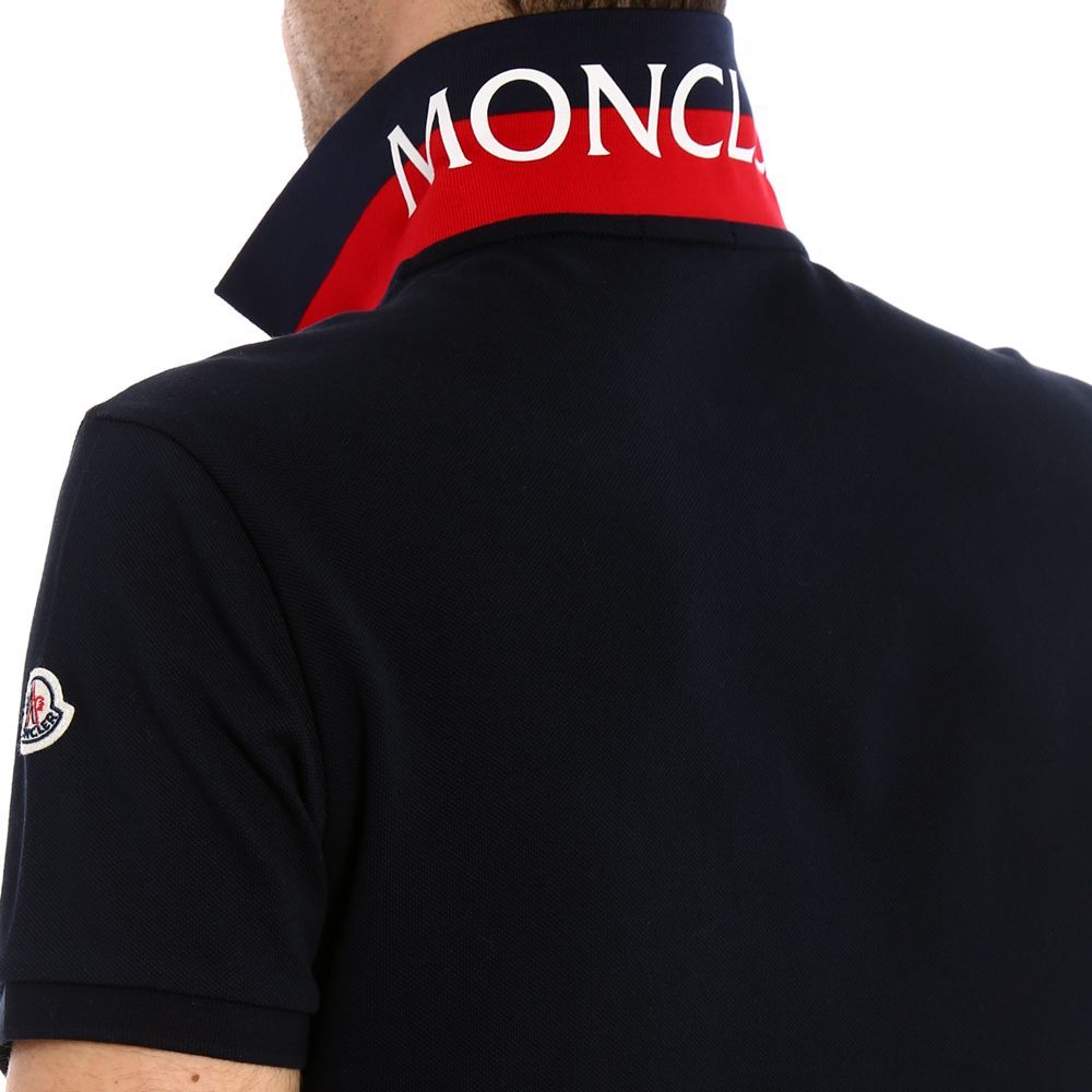 57 MONCLER モンクレール 8A70510 84556 ネイビー 襟裏 ロゴ プリント  