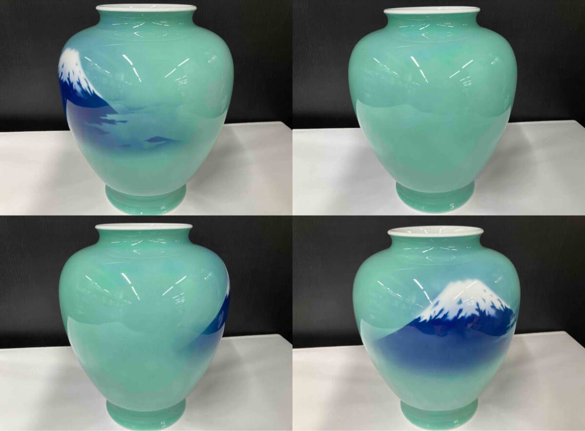 深川製磁 青磁富士 8号花生 美術有田焼 4800-347 - メルカリ