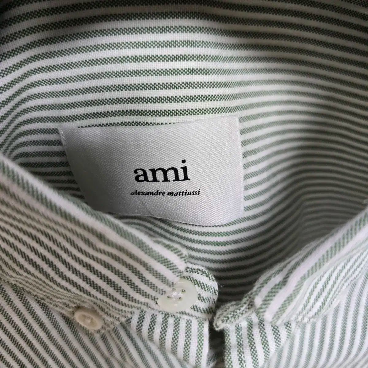 ami(アミ) ハート ロゴ ストライプ シャツ 42 サイズ 105 出品 ami