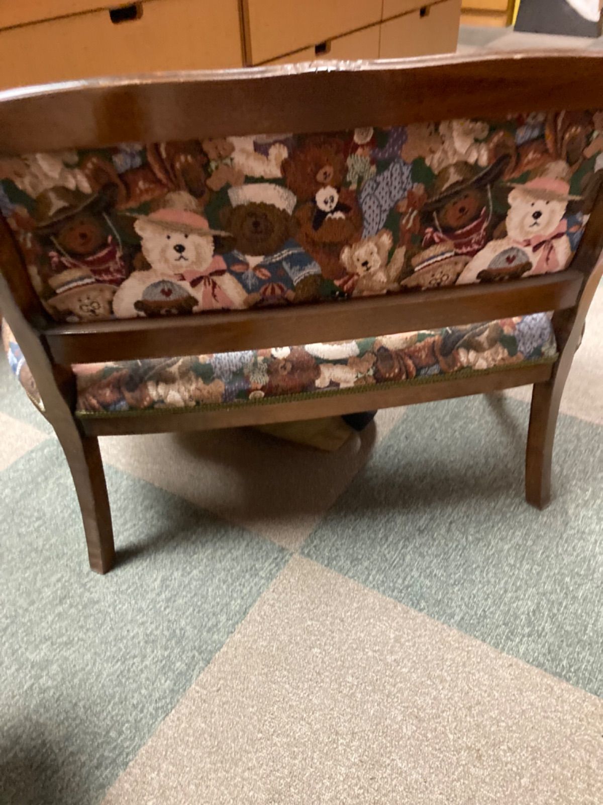 新品展示品】ドールチェア イタリア製 テディベア柄 チャイルド