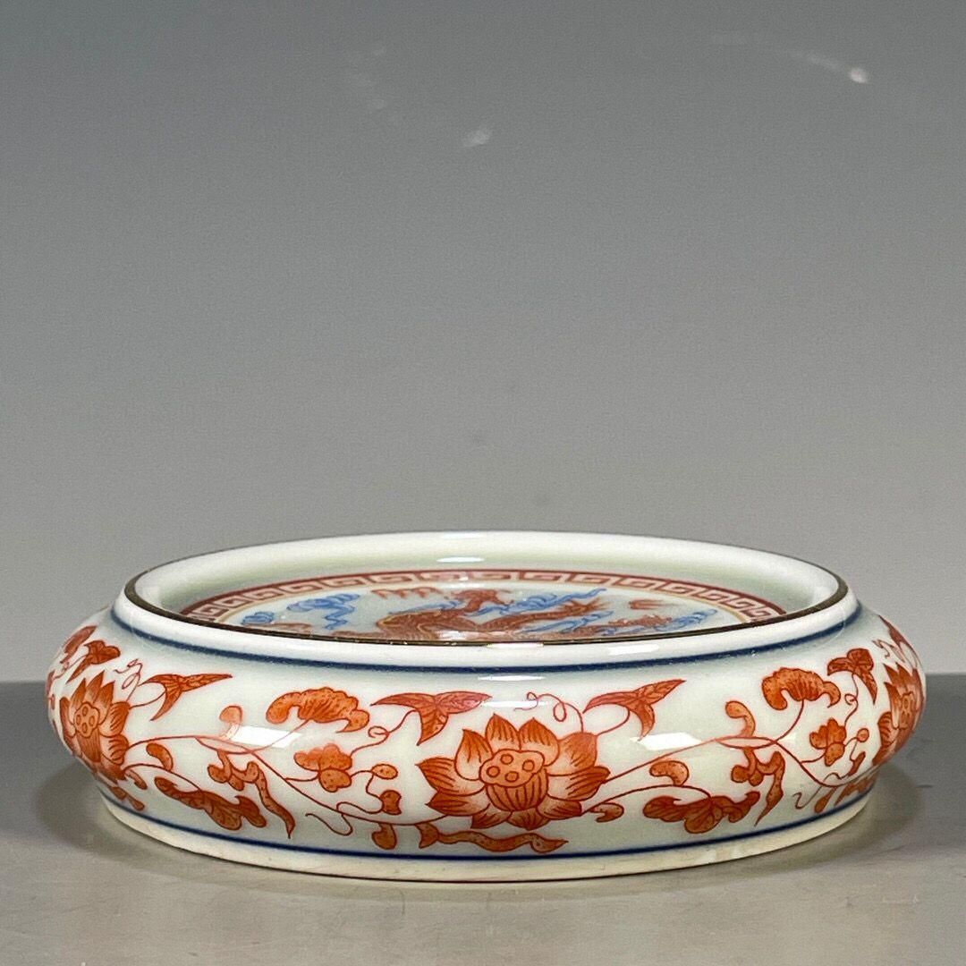 臙脂竜紋碗 景徳鎮 陶磁器 装飾品 現代工芸品 美術品 置物 臙脂竜紋碗 景徳鎮 陶磁器 装飾品 現代工芸品 美術品 置物