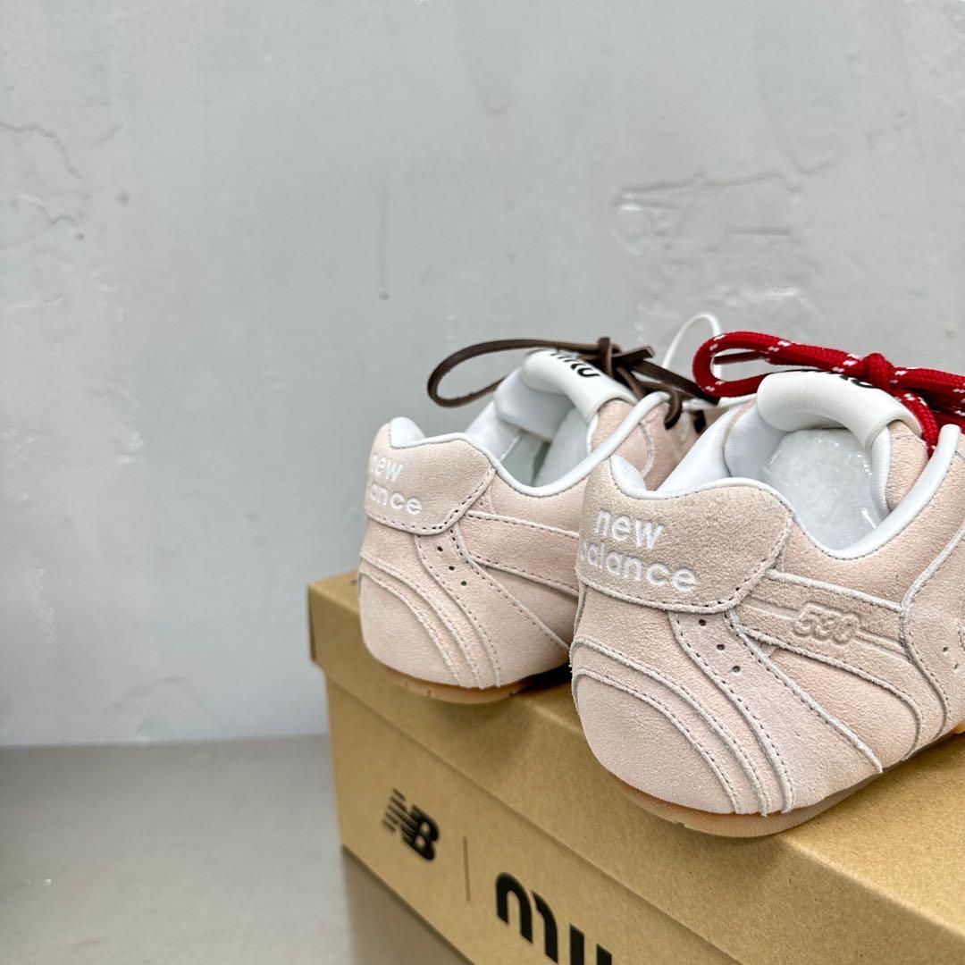 ミュウミュウ月末限定！New Balance x Miu Miu 530SL レザー スニーカーピンク - メルカリ