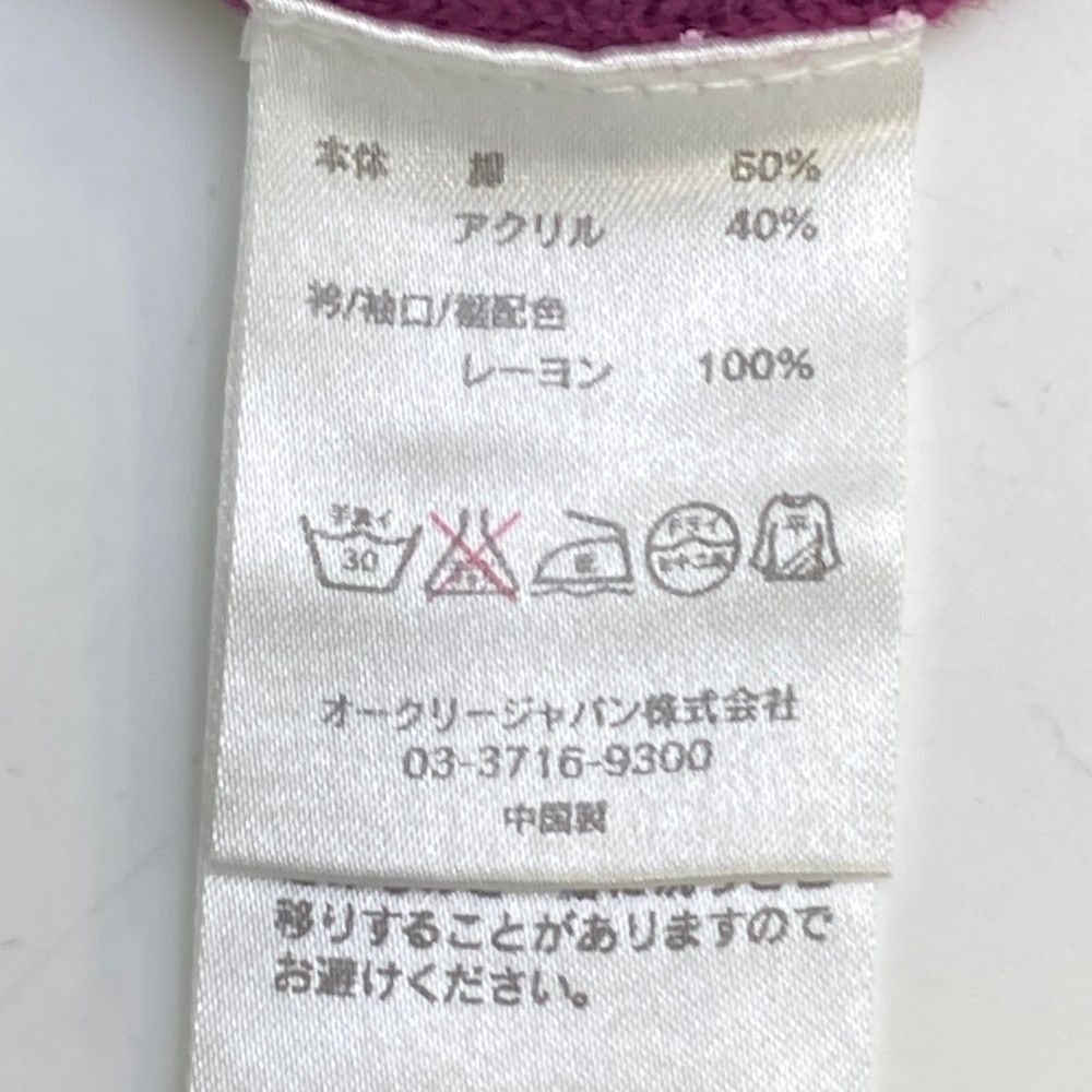 サイズ：M OAKLEY オークリー Vネック ニットベスト スカル刺繍