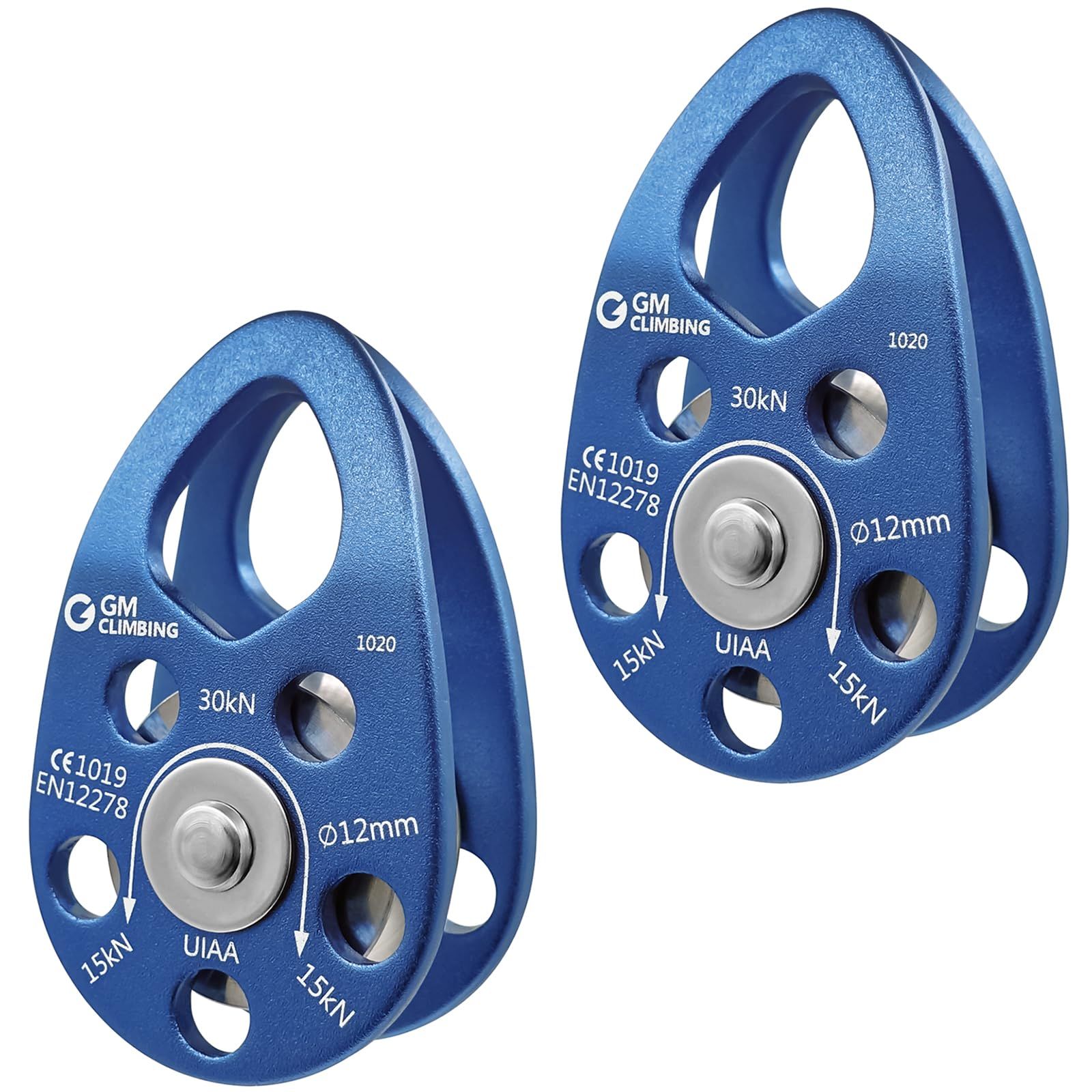 GM CLIMBING CE UIAA認証 30kN マイクロプーリー モバイルサイド プレート クライミングプーリー 12mmロープ適合 ボールベアリングと自己潤滑ブッシングの2タイプあり 登山 クライミング アーボリスト ツリークライミング 伐採 レ