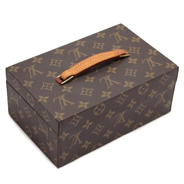 Used 未使用】ルイヴィトン LOUIS VUITTON ジュエリーボックス ジュエリーケース モノグラム ミニ柄 パッチン錠 シリアルナンバー有り  AS0074 made in France - ブランドジャックリスト
