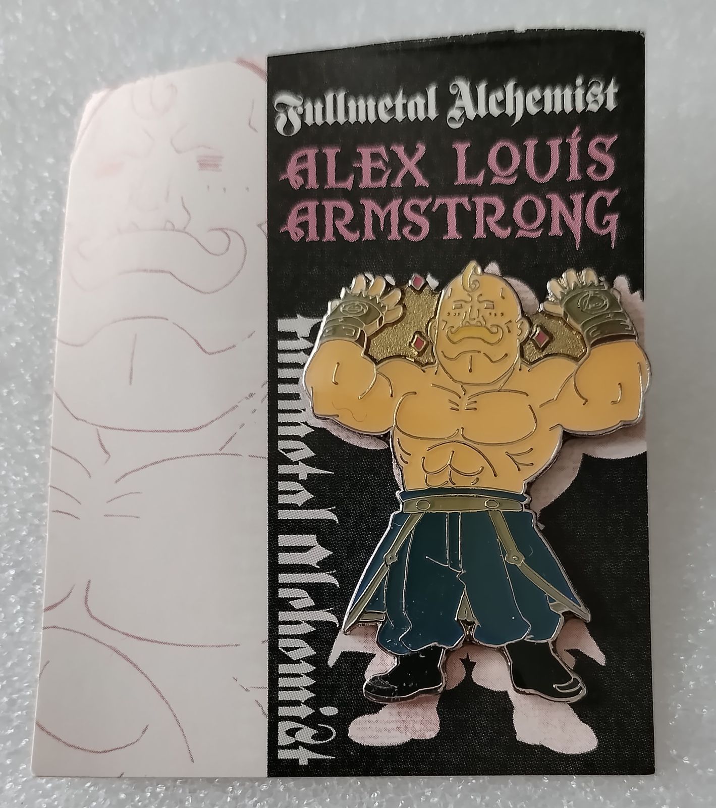 e#鋼の錬金術師#　ヒューズ　&　アームストロング　ピンバッジ e#鋼の錬金術師#ヒューズ&アームストロングピンバッジ