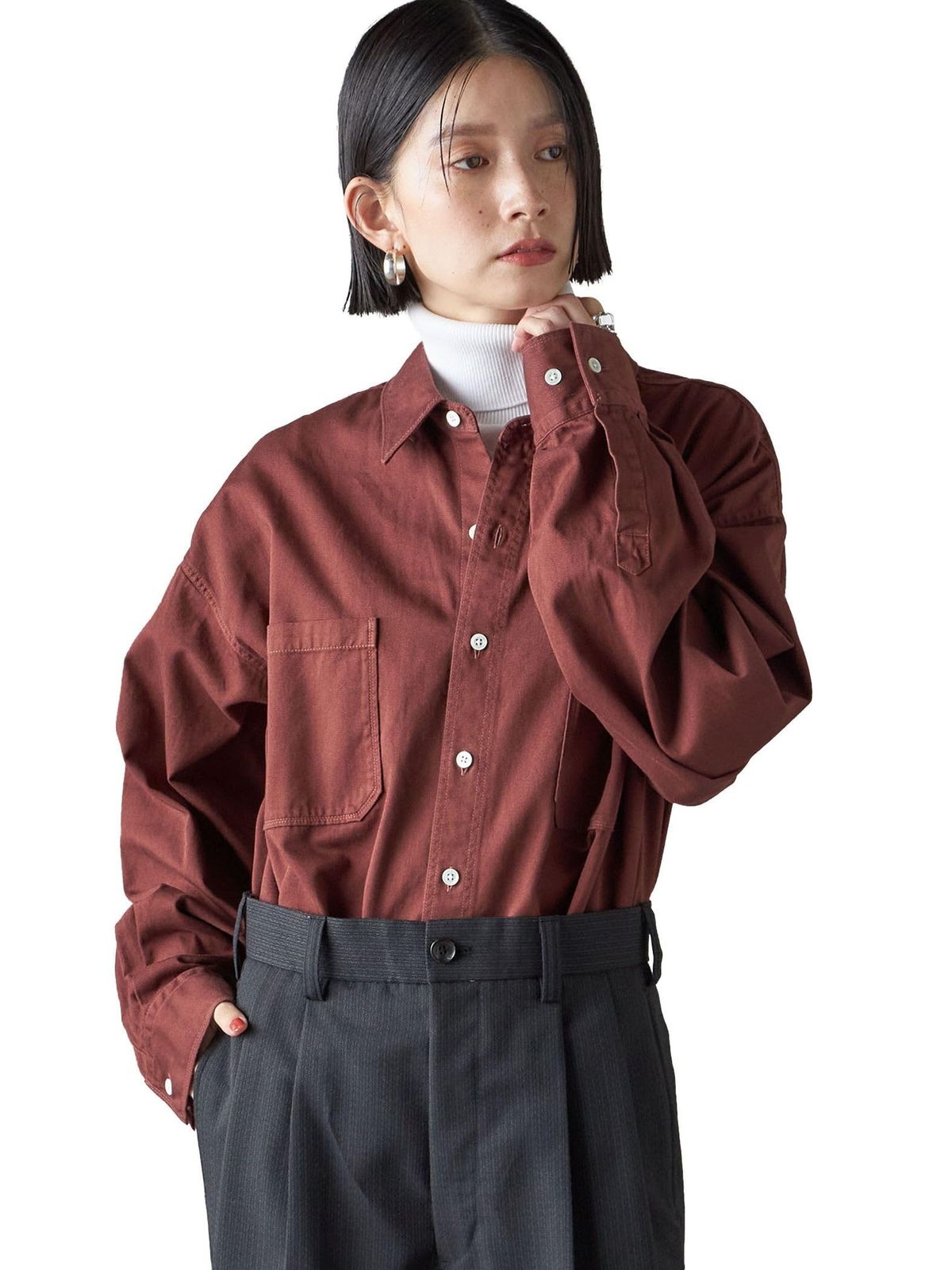 (シップス レディース) SHIPS for women SHIPS NINE CASE:DYED SHIRT 311150630 Brown2