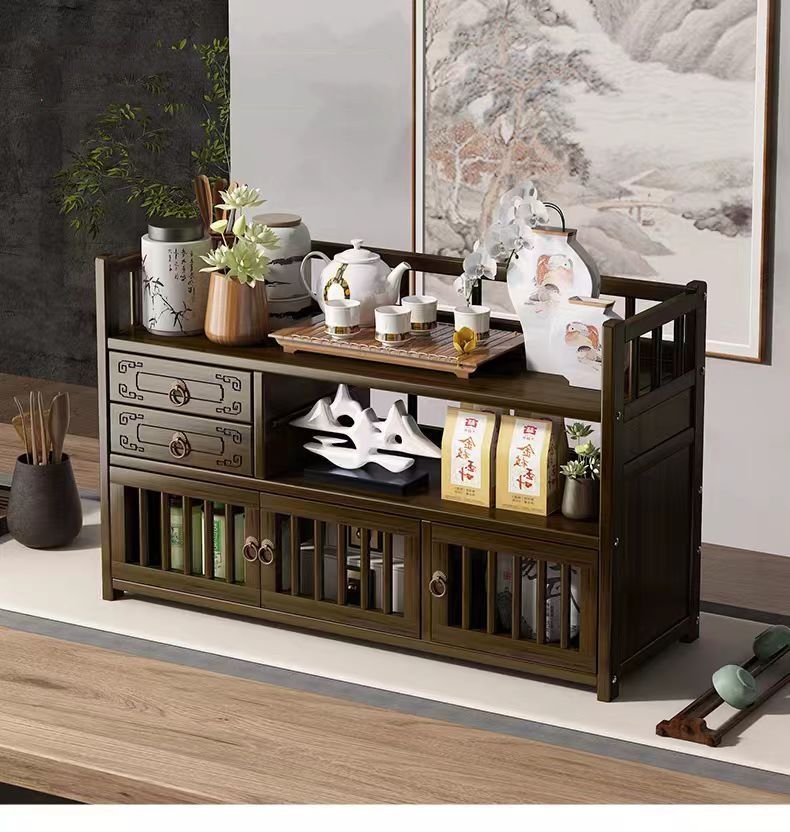 4階デスクトップ収納ラックボグラック小さな新しい中国のティーテーブル収納ラックシンプルなティーテーブル装飾茶