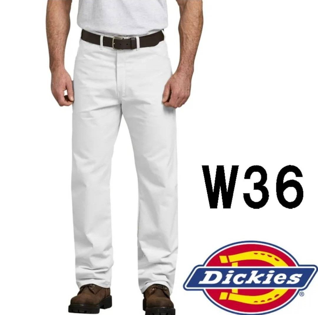 36インチ Dickies ディッキーズ ペインターパンツ ホワイト - メルカリ