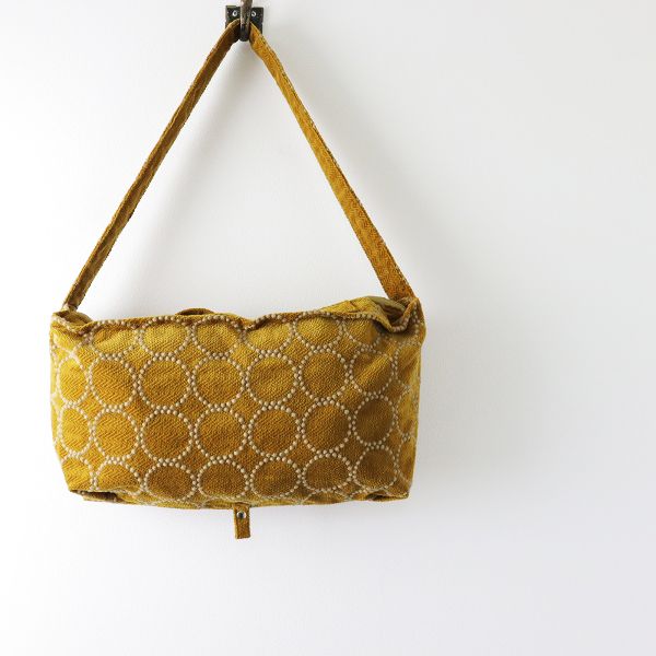 minä perhonen 刺繍ボディバッグ イエロー（美品）