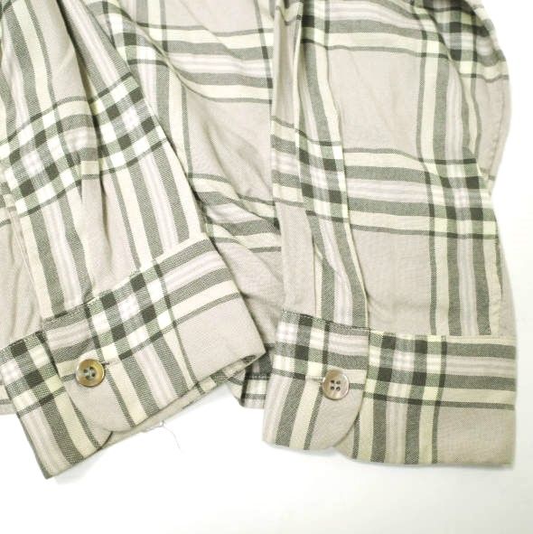 18aw UNUSED US1456 レーヨンチェックシャツ UNUSED アンユーズド 18AW 日本製 Rayon Check Shirt レーヨン