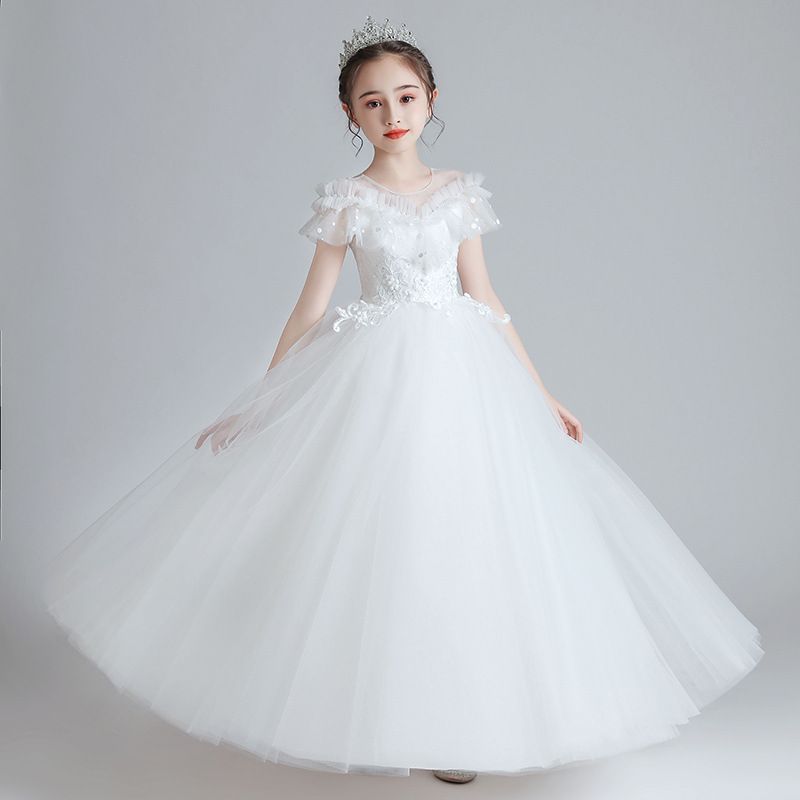子供 発表会ドレス ピアノ ドレス フォーマル キッズ チュールワンピース ふんわり感 ロングワンピース 女の子 フ ワンピース ジュニア 結婚式 お誕生日 写真 プレゼント 姫系 子供服 卒業式 お姫様 mengchen06