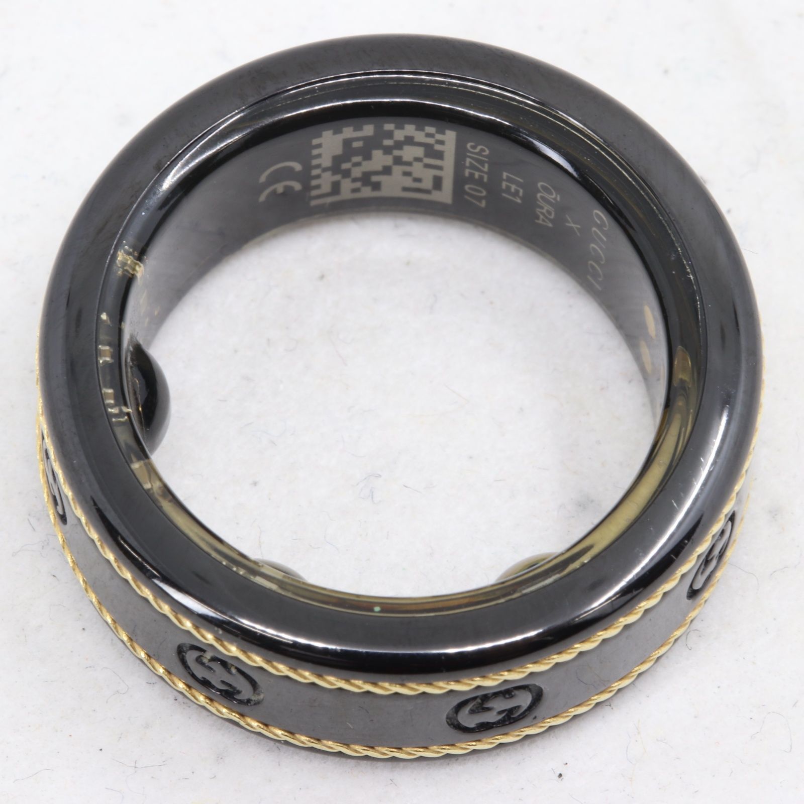 ITT8R4HNIS16 GUCCI グッチ Oura Ring オーラ リング スマートリング LE1 サイズ 7 箱 充電器 取扱説明書 紙袋  ヘルスケア ブラック - メルカリ