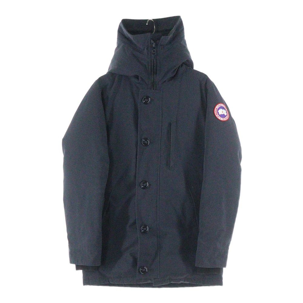 CANADA GOOSE カナダグース JASPER ジャスパー ロゴデザインモチーフ マルチポケット フーデッド ジップアップ ダウンジャケット ブラック 68F8490