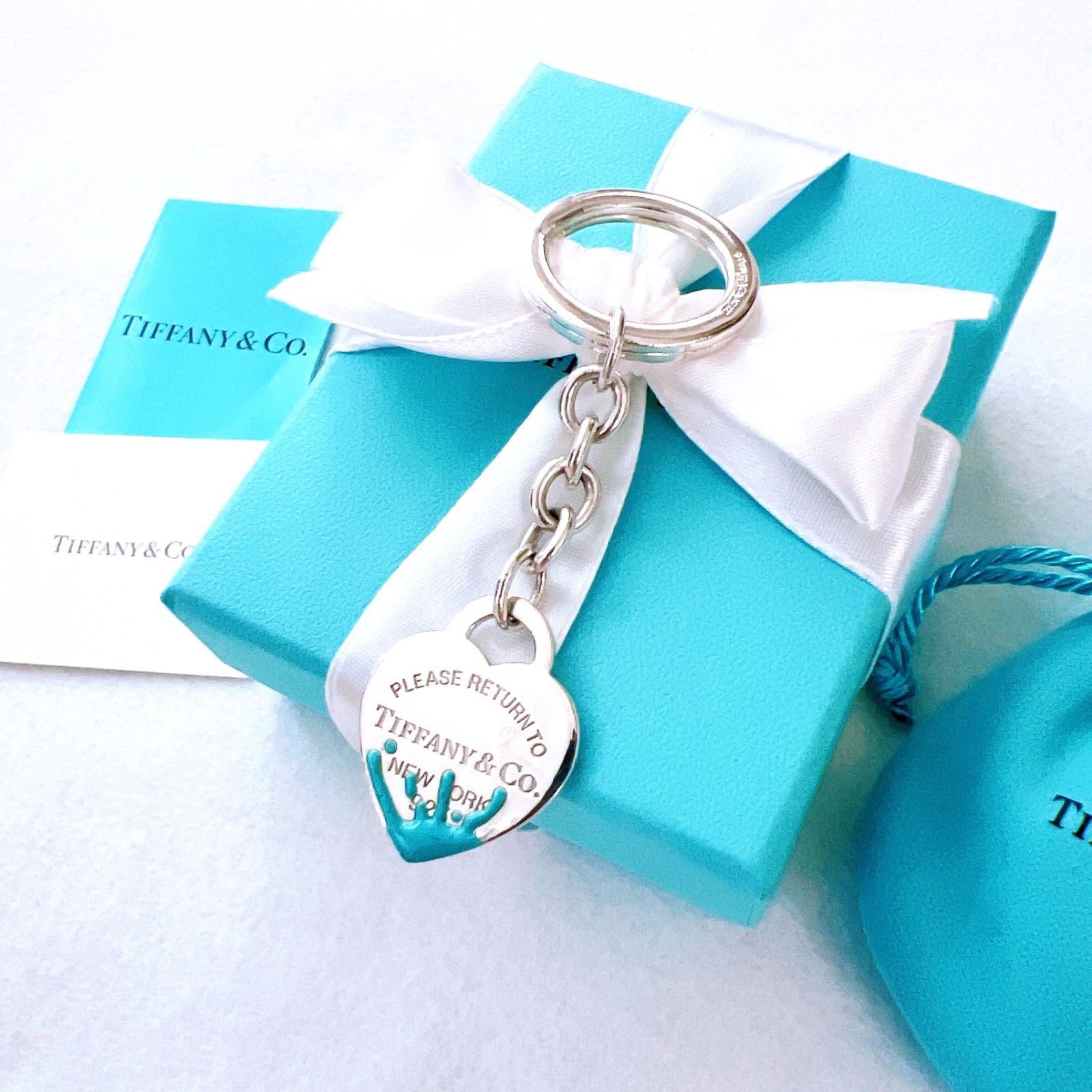 希少】TIFFANY & Co. プレゼントボックス キーリング シルバー