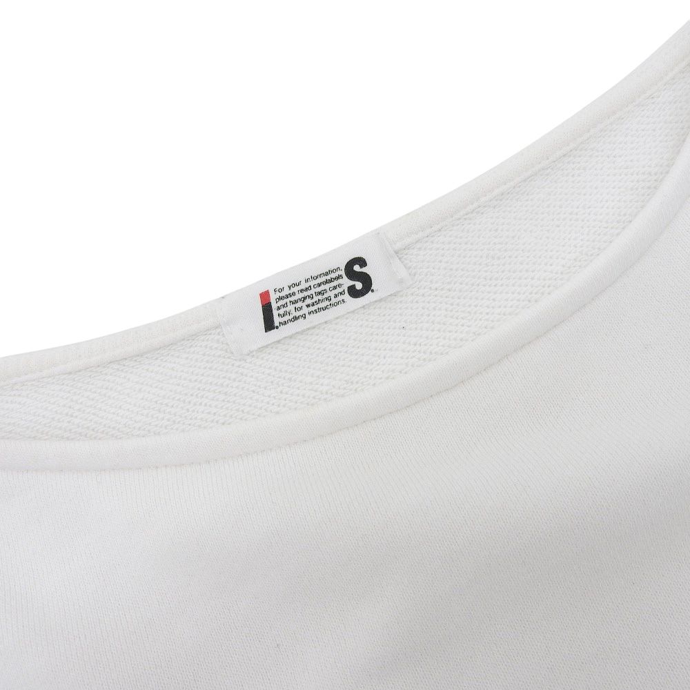 イッセイミヤケ　トップス　ホワイト ISSEY MIYAKE イッセイミヤケ I.S ロゴプリント スウェット