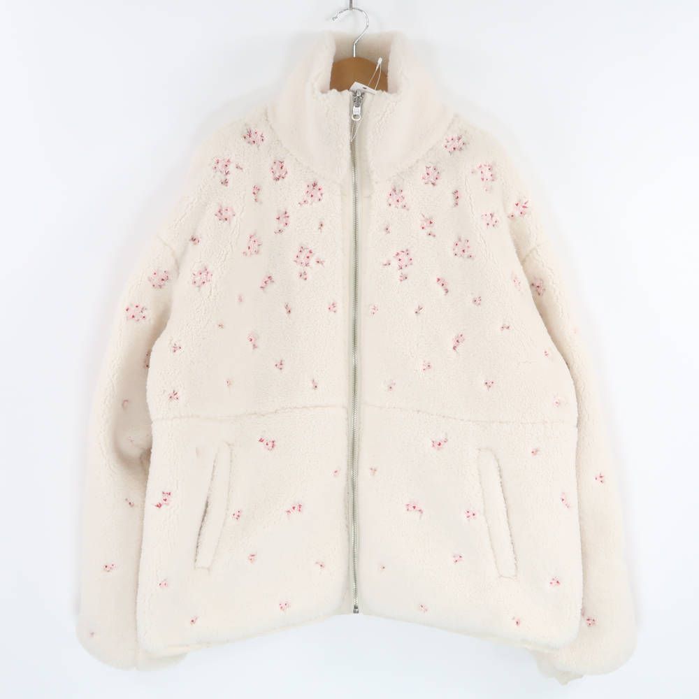 FURFUR ファーファ― フラワー刺繍ボア ブルゾン F ポリエステル 別生地ナイロン100％ アイボリー レディース AK194B6