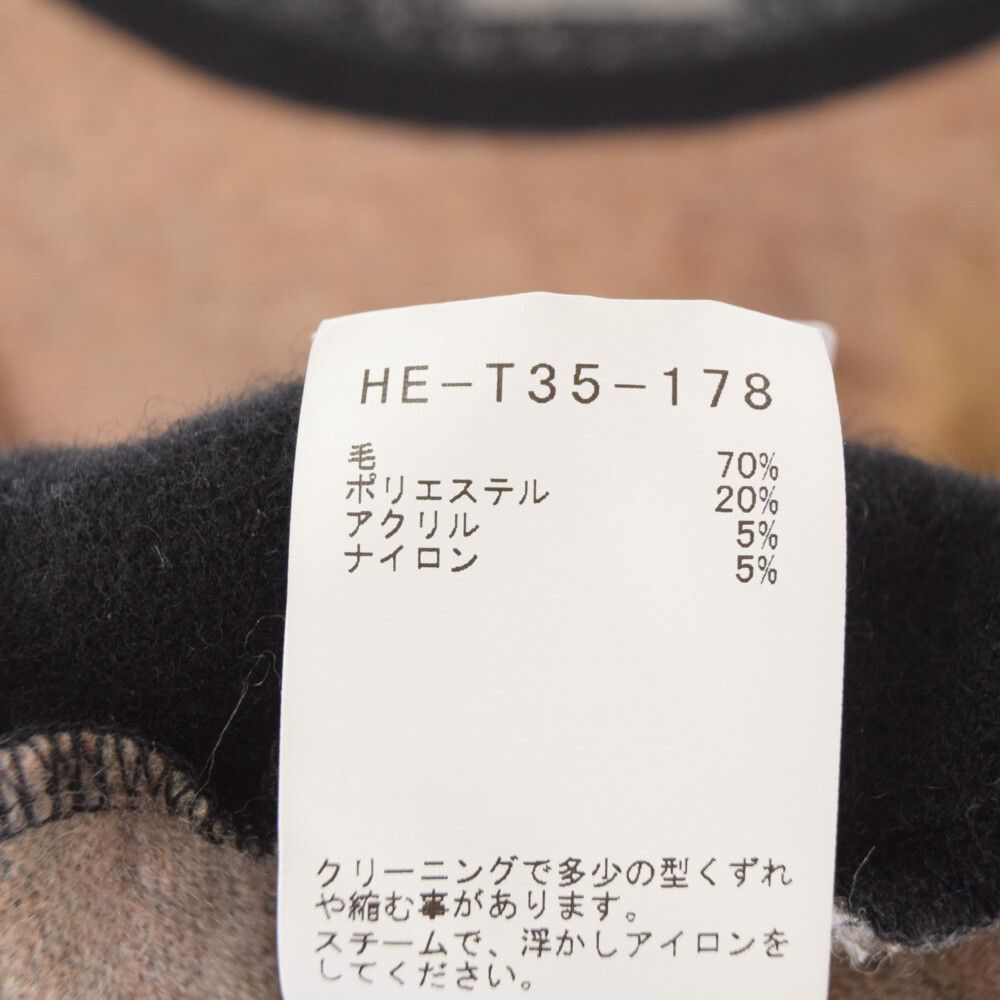 Yohji Yamamoto POUR HOMME (ヨウジヤマモト プールオム) 22AW pour homme 丸首インジェット グラフィック  ニット セーター ブラウン/ブラック HE-T35-178