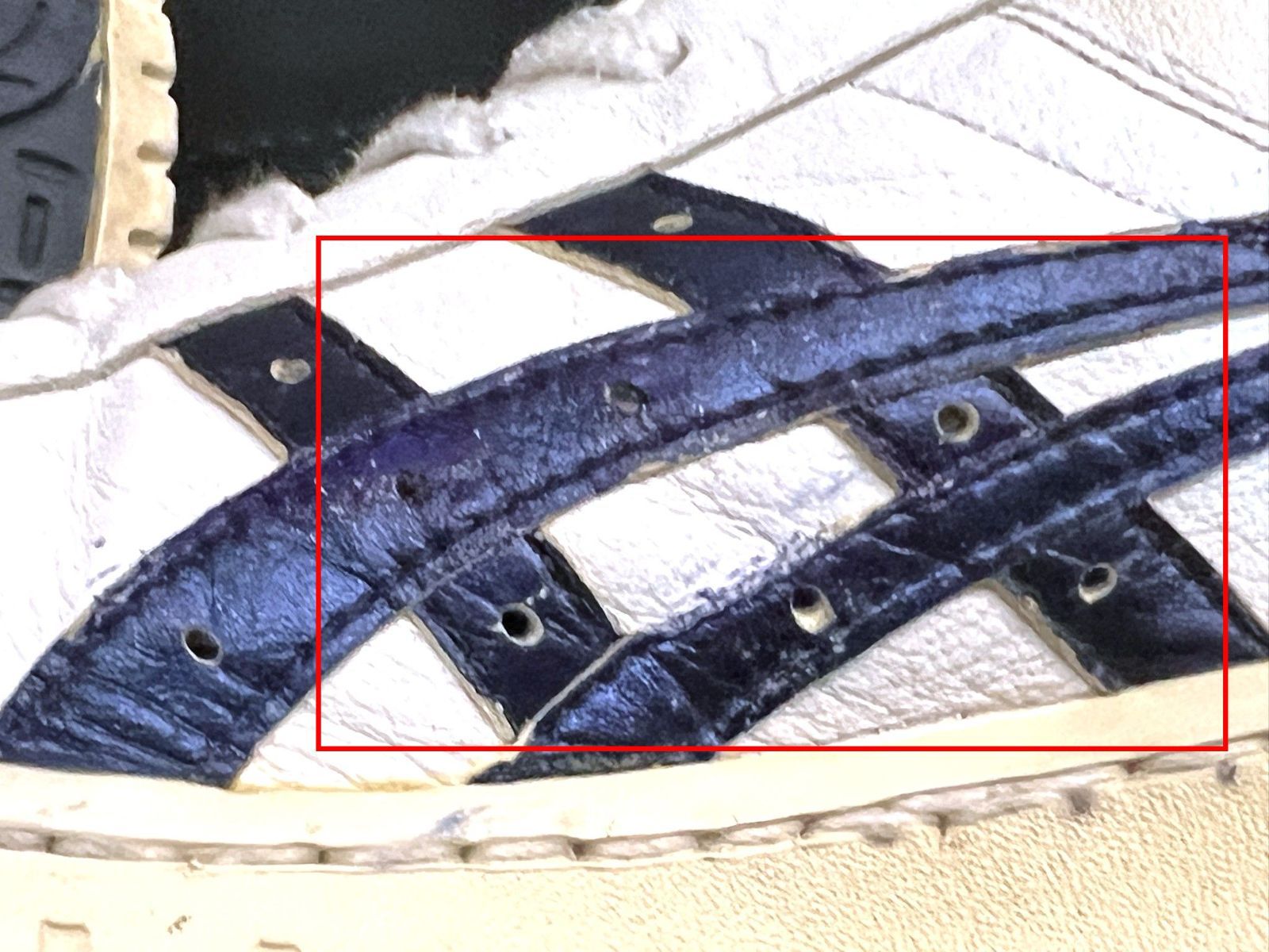 アシックス 日本製 ファブレポイントゲッターS 白紺 27cm TBF711 asics