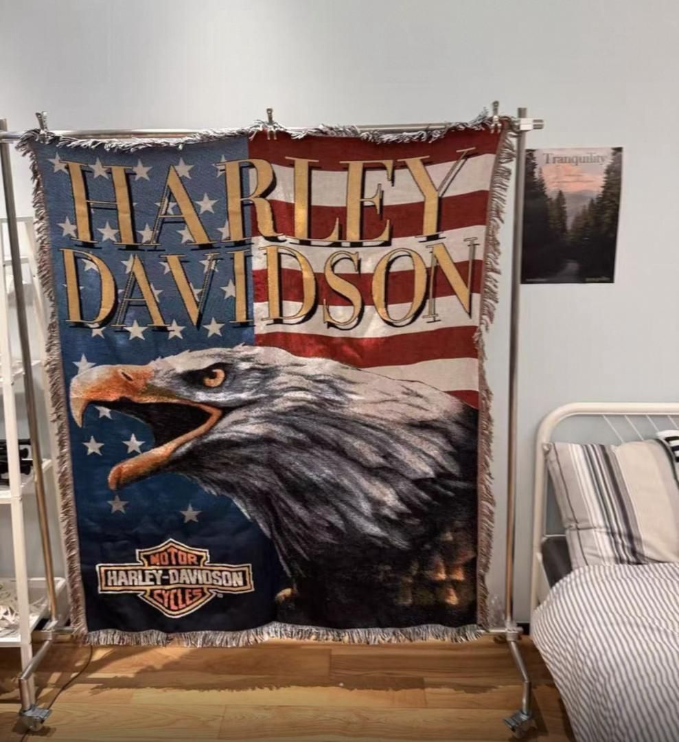 HARLEY-DAVIDSON ラグ タペストリー インテリア 背景 バイク ハーレー